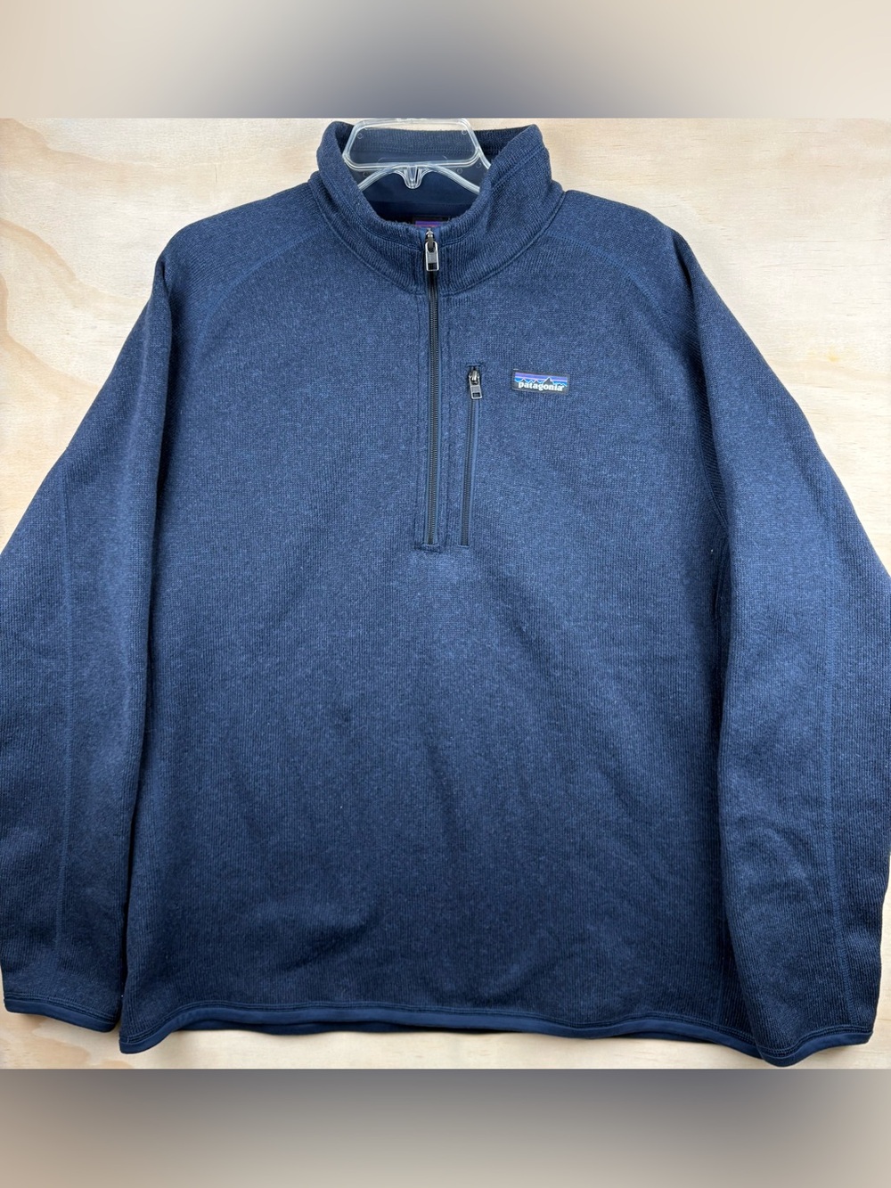 Patagonia Sweater Mens XL Navy Blue Better Sweater 1/4 Zip Fleece Pullover